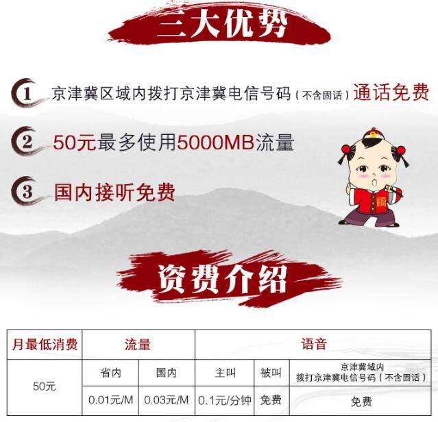 张家口电信阿福简单卡 张家口电信阿福简单卡